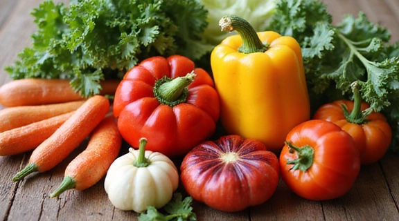 Image of colorful fresh vegetables for a healthy meal