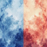 Abstract before and after image showing improved gut health